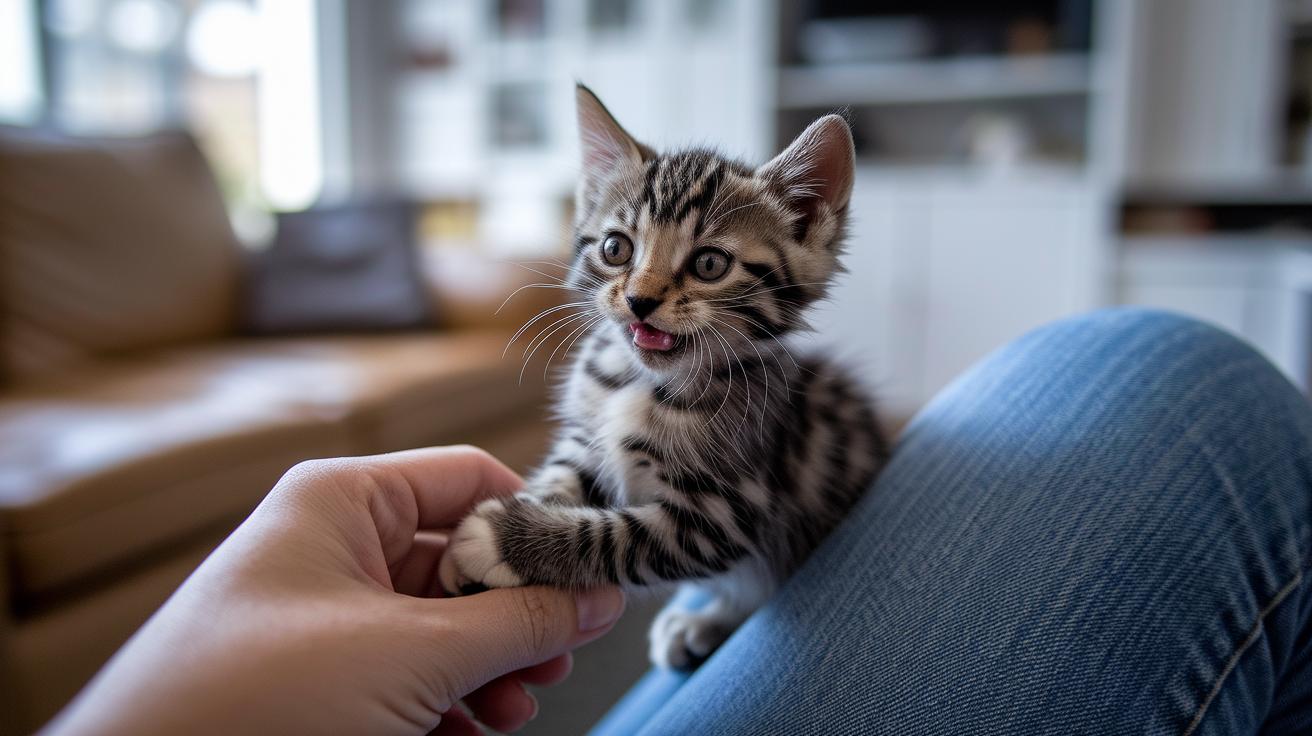 Kitten Hissing Expertly Handled
