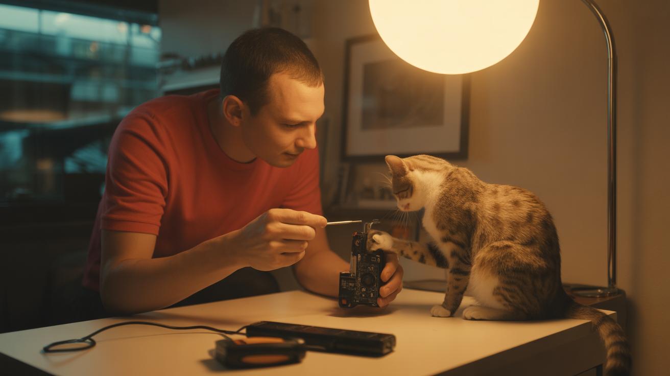 - Testing electronics, noise-makers and battery compartments in cat toys at home.jpg